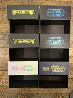 Pokemon Card 6x Empty ETBs Lot. Mega X 2, Phantasmal X 2, Prismatic, Surging - Image 4