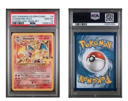 Pokemon TCG Celebrations Charizard 4/102 Holo Card PSA 10 - Image 1