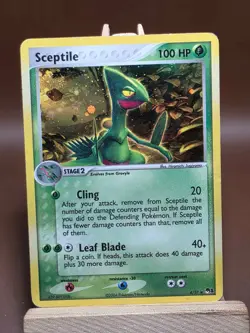 Pokemon HP/DMG Sceptile 4/17 Pop Series 1 Holo Rare Card - Image 1