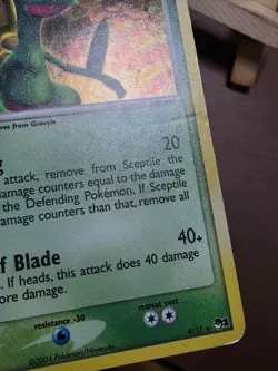 Pokemon HP/DMG Sceptile 4/17 Pop Series 1 Holo Rare Card - Image 3