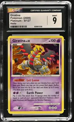CGC 9 MINT Giratina 2009 Platinum 9/127 Holo Pokemon Card - Image 1