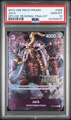 JACK ST04-008 2023 OFFLINE REGIONAL FINALIST PSA 10 GEM MINT 2024 ONE PIECE CARD - Image 1