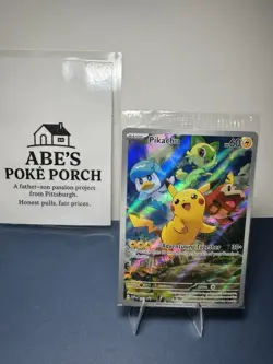 Pokemon Pikachu TCG Scarlet & Violet Promo Holo Card SVP027 Black Star Sealed - Image 1