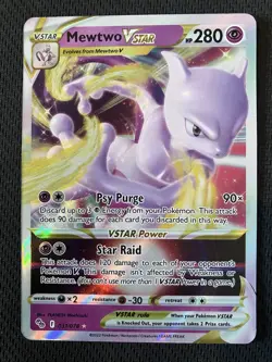 Pokemon TCG Pokemon Go Mewtwo VSTAR Holo Card 31/78 Rare - Image 1