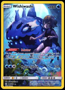 Pokemon Card- Wishiwashi (Secret) SM - Cosmic Eclipse #240/236 - Image 1