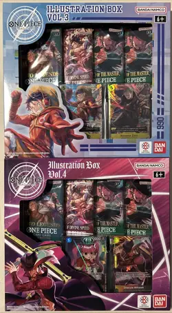 One Piece Card Game Illustration Box Vol. 3 & Vol. 4 Bundle - Factory Sealed - Image 1