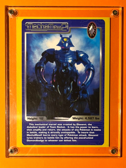 2001 MechaMew2 Jumbo "Pokemon Gotta catch em live" promo trading card (5 x 7") - Image 1