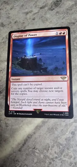 Display of Power Universes Beyond: the Lord of the Rings Instant Rare MTG NM - Image 1