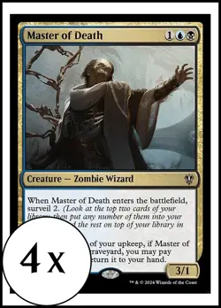 MTG - 4 x Master of Death - Playset 4x x4 - Karlov Manor Commander - Image 1