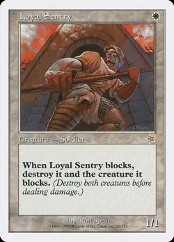 1x Loyal Sentry NM Eng MTG - Starter 1999 - Image 1