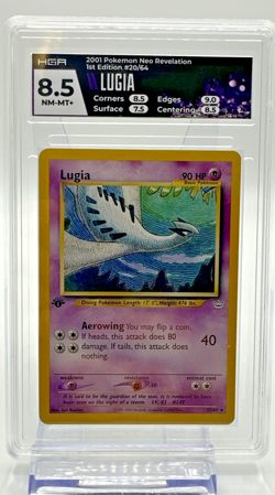 HGA 8.5 NM-MT+ Lugia 2001 Neo Revelation 20/64 Pokemon Card - Image 1