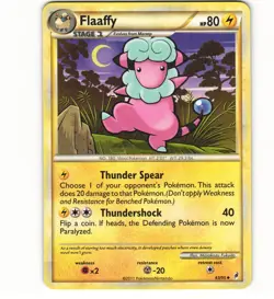 2011 Light Play Pokemon 43/95 Flaaffy HGSS Call Of Legends English - Image 1