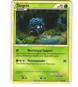 2011 Played Pokemon 72/95 Tangela HGSS Call Of Legends English - Image 1