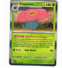 2023 Near Mint Pokemon Vileplume 045/165 Holo Scarlet Violet 151 MEWen English - Image 1