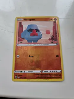 Pokemon Nosepass 073/172 Brilliant Stars Reverse Holo Common - Image 1