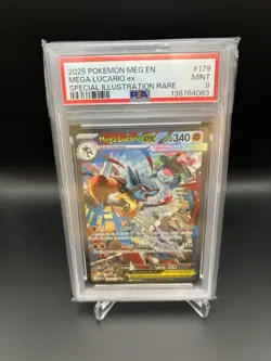 2025 Pokemon Mega Lucario Ex 179/132 Sir Psa 9 Special Illustration Rare 🔥🔥🔥 - Image 1