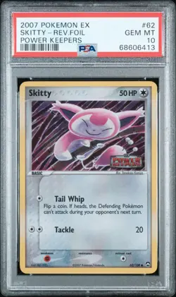 Pokemon Skitty EX Power Keepers Reverse Holo #62 PSA 10 Gem Mint - Image 1
