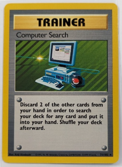 Pokemon TCG Computer Search Base Set 71/102 Regular Unlimited Rare NM/VLP - Image 1