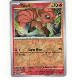 2023 Near Mint Pokemon Vulpix 037/165 Holo Scarlet Violet 151 MEWen English - Image 1