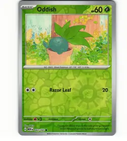 2023 Near Mint Pokemon Oddish 043/165 Holo Scarlet Violet 151 MEWen English - Image 1