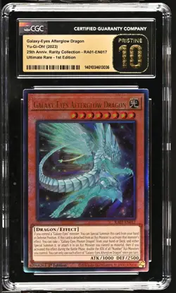 CGC 10 Pristine Galaxy-Eyes Afterglow Dragon RA01-EN017 1st Ed Yu-gi-oh! - Image 1