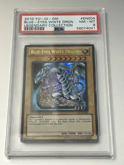 Yugioh PSA 8 NM-MT Blue-Eyes White Dragon LC01-EN004 Ultra Rare Limited S#2023 - Image 1
