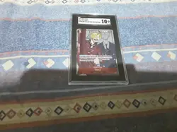 One piece cards sanji OP01 - 013 Premium collection 25th edition SGC Graded 10 - Image 1