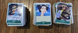 One Piece TCG OP-01 Mixed Lot of 580 Japanese Trading Cards - Green Cards Only! - Image 2