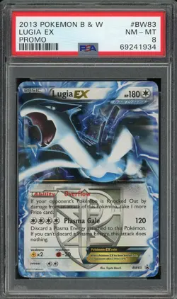 2013 PSA 8 Pokemon Lugia EX BW83 Black Star Promo Card Black & White NM-MT - Image 1