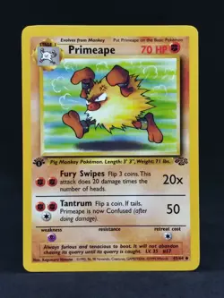 Jungle 1st Edition Primeape #41. Light Play. Uncommon 🦧 1999 WotC Pokemon card. - Image 1