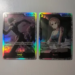 One Piece 2 Card lot - Sanji ST14-003 / Nami ST14-006 SR English NM - Image 1
