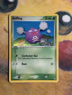 Koffing 72/113 2005 EX Delta Species Pokemon Card Reverse Holo Foil Stamped MP - Image 2