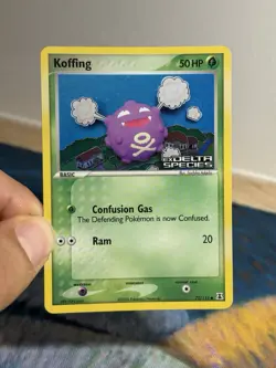 Koffing 72/113 2005 EX Delta Species Pokemon Card Reverse Holo Foil Stamped MP - Image 3