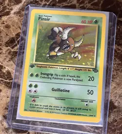 Pokemon TCG Pinsir Jungle Holo Card 1st Edition 9/64 Moderately Played - Image 1