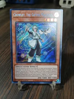 Crowley, the Gifted Magistus 1st Edition Secret Rare Card BLMM-EN044 Yu-Gi-Oh! - Image 2