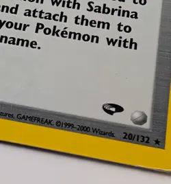 Pokemon TCG Sabrina Trainer Gym Challenge Holo Card 20/132 Rare - Image 4