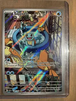 Pokemon Squirtle TCG Full Art Holo Card 148/142 Illustration Rare Pack Fresh - Image 1