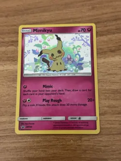 Mimikyu Promo SM163 Team Up Blister Pokemon Card Sun & Moon Holo - Image 1