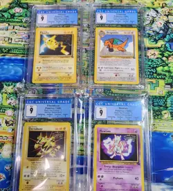 Set of 4 CGC 9 Black Star Promo WB Movie Pokemon Cards PIKACHU DRAGONITE MEWTWO - Image 1