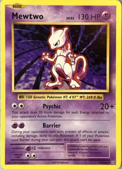 Mewtwo 51/108 XY Evolutions Pokemon TCG Card Psychic Type LP (B) - Image 1