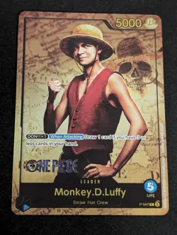 One piece Monkey D.Luffy P-047 Live Action Premium English Card Foil - Image 1