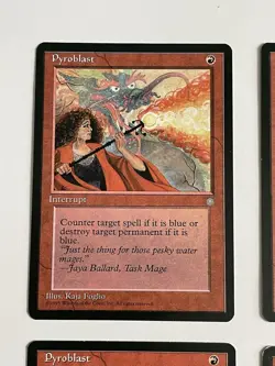 4x Pyroblast Ice Age MTG Cards Common Instant Magic Playset x4 MP - Image 2