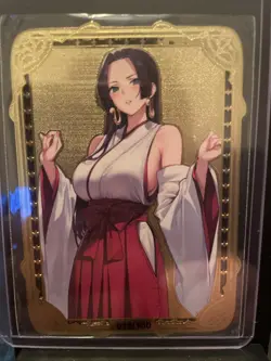 Boa Hancock One Piece Waifu Double Sided Metal Card 19/100 - Image 2