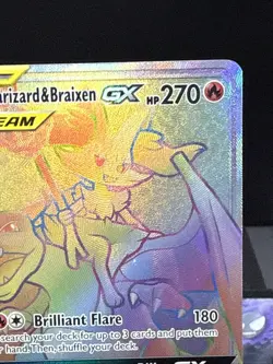 Pokemon Card Charizard & Braixen GX 251/236 Cosmic Eclipse Secret Rare NM - Image 2