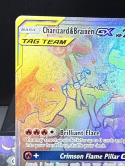 Pokemon Card Charizard & Braixen GX 251/236 Cosmic Eclipse Secret Rare NM - Image 3
