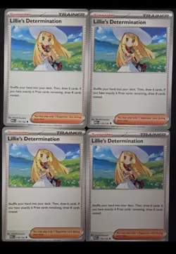 4x Lillie's Determination 119/132 Pokemon TCG: Mega Evolutions Card Playset - Image 1