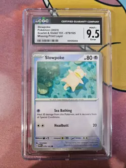 Pokemon Error Card: Slowpoke Missing Ink Layer - Image 1