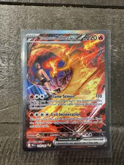 Pokemon TCG Team Rockets Moltres EX Holo Card 229/182 Sir Destined Rivals - Image 1