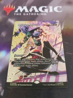 Mtg. Relentless Assault. Foil Borderless. Marvel Universe Eternal-Legal. Nm - Image 1