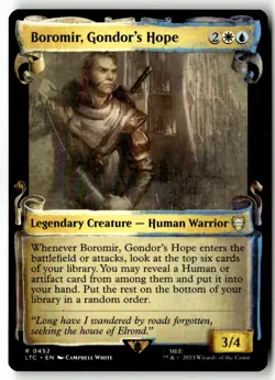 MTG - Boromir, Gondor's Hope (Showcase Scrolls) 452 NM Commander: The Lord of t - Image 1